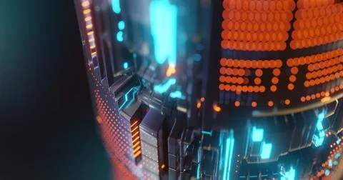 Abstract technology background, led and flickering particles. Stock Illustration