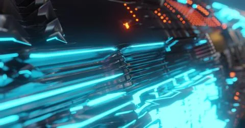 Abstract technology background, led and flickering particles. Stock Illustration