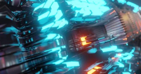 Abstract technology background, led and flickering particles. 스톡 일러스트