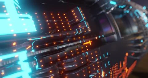 Abstract technology background, led and flickering particles. Stock Illustration