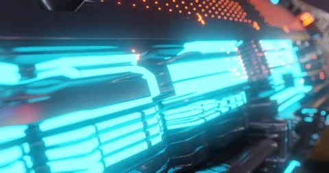 Abstract technology background, led and flickering particles. Stock Illustration