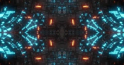 Abstract technology background, led and flickering particles. Stock Illustration