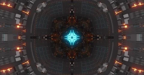 Abstract technology background, led and flickering particles. Stock Illustration