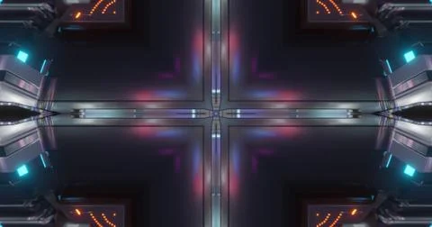 Abstract technology background, led and flickering particles. Stock Illustration