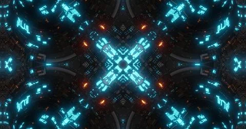 Abstract technology background, led and flickering particles. Stock Illustration