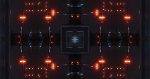 Abstract technology background, led and flickering particles. Stock Illustration