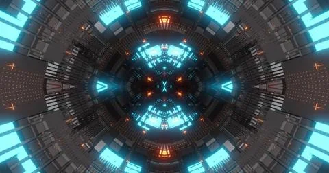 Abstract technology background, led and flickering particles. Illustrazione stock