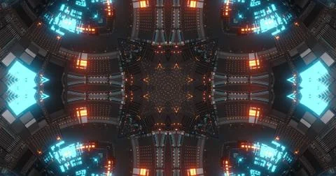 Abstract technology background, led and flickering particles. Stock Illustration