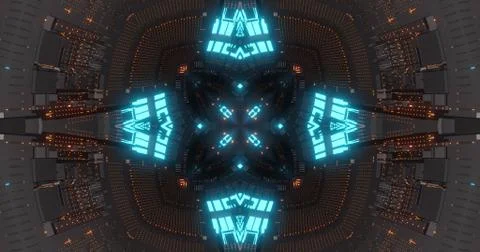 Abstract technology background, led and flickering particles. Stock Illustration