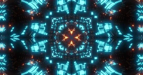 Abstract technology background, led and flickering particles. Illustrazione stock