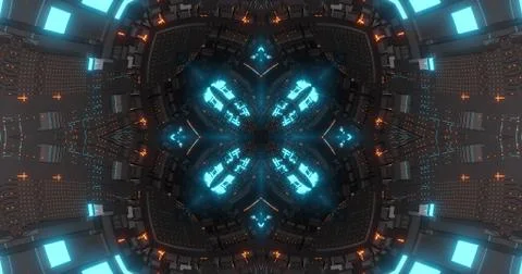 Abstract technology background, led and flickering particles. Stock Illustration