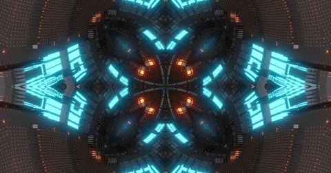 Abstract technology background, led and flickering particles. Stock Illustration