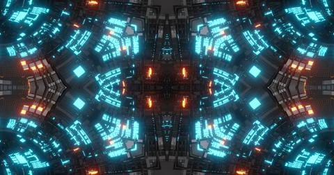 Abstract technology background, led and flickering particles. Stock Illustration