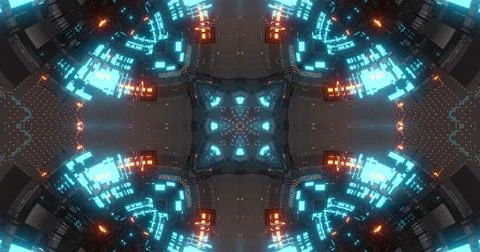 Abstract technology background, led and flickering particles. 스톡 일러스트