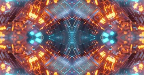 Abstract technology background, led and flickering particles. Stock Illustration