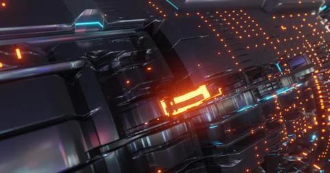 Abstract technology background, led and flickering particles. 스톡 일러스트