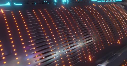 Abstract technology background, led and flickering particles. 스톡 일러스트