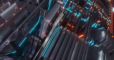 Abstract technology background, led and flickering particles. Stock Illustration