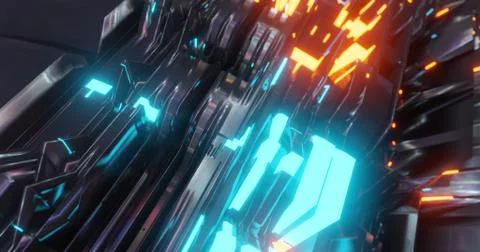 Abstract technology background, led and flickering particles. Stock Illustration