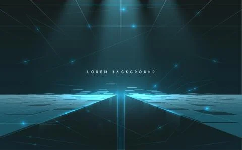 Abstract technology background with light effect Stock Illustration