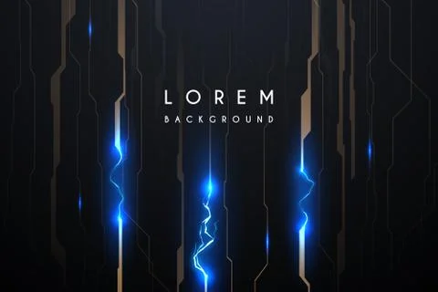Abstract technology background with lightning effect Stock Illustration