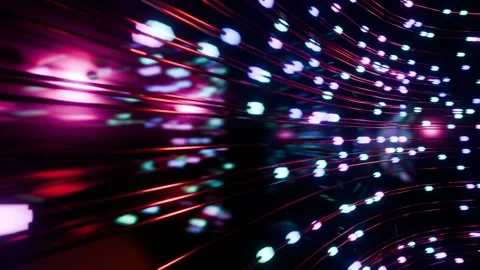 Abstract technology background, lights and wires looped animation Stock Footage 277080922