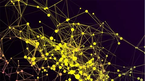 Abstract technology background of lines and dots Illustrazione stock