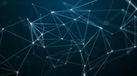 Abstract technology background from lines and dots. Plexus space geometrical  Stock Illustration