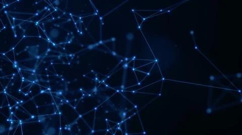 Abstract technology background from lines and dots. Plexus space geometrical  Illustrazione stock