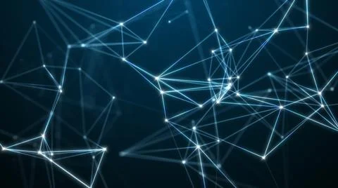 Abstract technology background from lines and dots. Plexus space geometrical  Stock Illustration