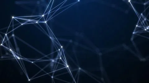 Abstract technology background from lines and dots. Plexus space geometrical  Stock Illustration