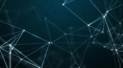 Abstract technology background from lines and dots. Plexus space geometrical  Stock Illustration