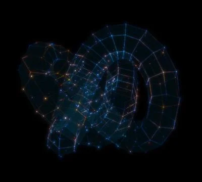 Abstract technology background from lines and dots Illustrazione stock