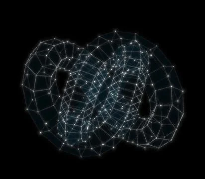 Abstract technology background from lines and dots Stock Illustration