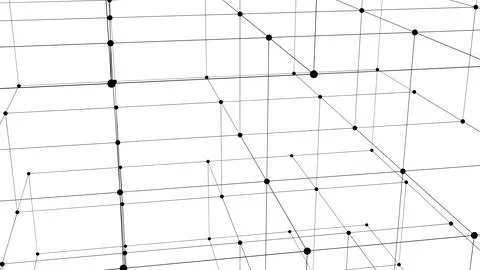 Abstract technology background from lines and dots. Plexus space geometrica.. 스톡 일러스트