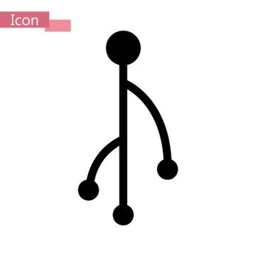 Abstract technology background with lines, circles and icons. Growth tree cir Stock Illustration