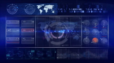 Abstract technology background LOOP blue Video stock 45678645