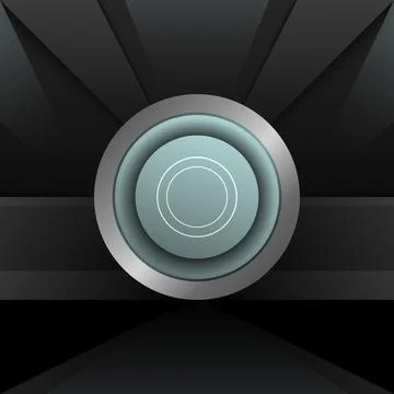 Abstract technology background with metal circle badge Stock Illustration