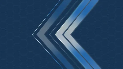 Abstract technology background with metallic chevrons animation Stock Footage 335544223