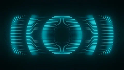 Abstract technology background.  Modern neutral backdrop. Light neon lines. Conn Stock Footage 200949143