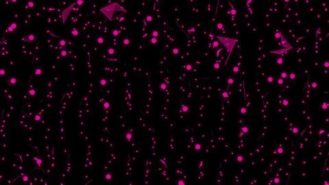 Abstract technology background with moving lines and dots Stock Illustration