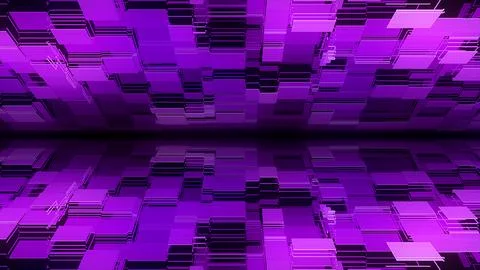Abstract technology background with moving lines and dots Stock Illustration