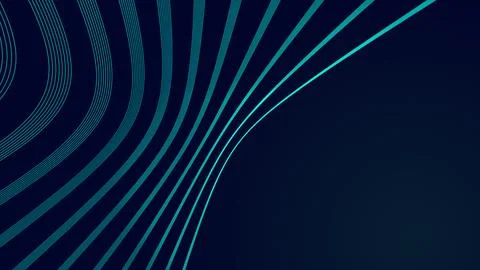 Abstract technology background with moving lines and dots Stock Illustration