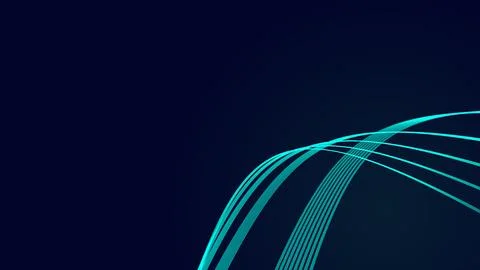 Abstract technology background with moving lines and dots Stock Illustration