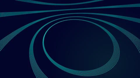 Abstract technology background with moving lines and dots Stock Illustration