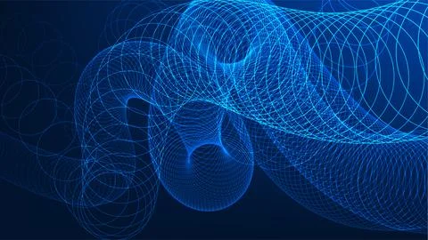 Abstract technology background multiple overlapping circular layers, repres.. Stock Illustration