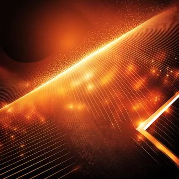 Abstract technology background with a network grid and particles connected... Foto stock