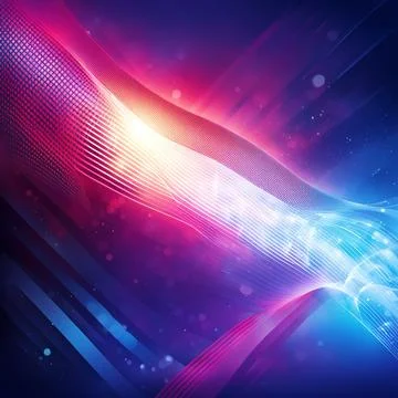 Abstract technology background with a network grid and particles connected... Stock Photos
