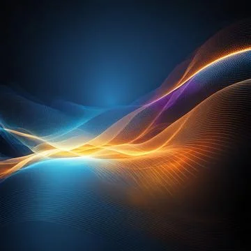 Abstract technology background with a network grid and particles connected... Stock Photos