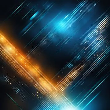 Abstract technology background with a network grid and particles connected... Stock-Fotos